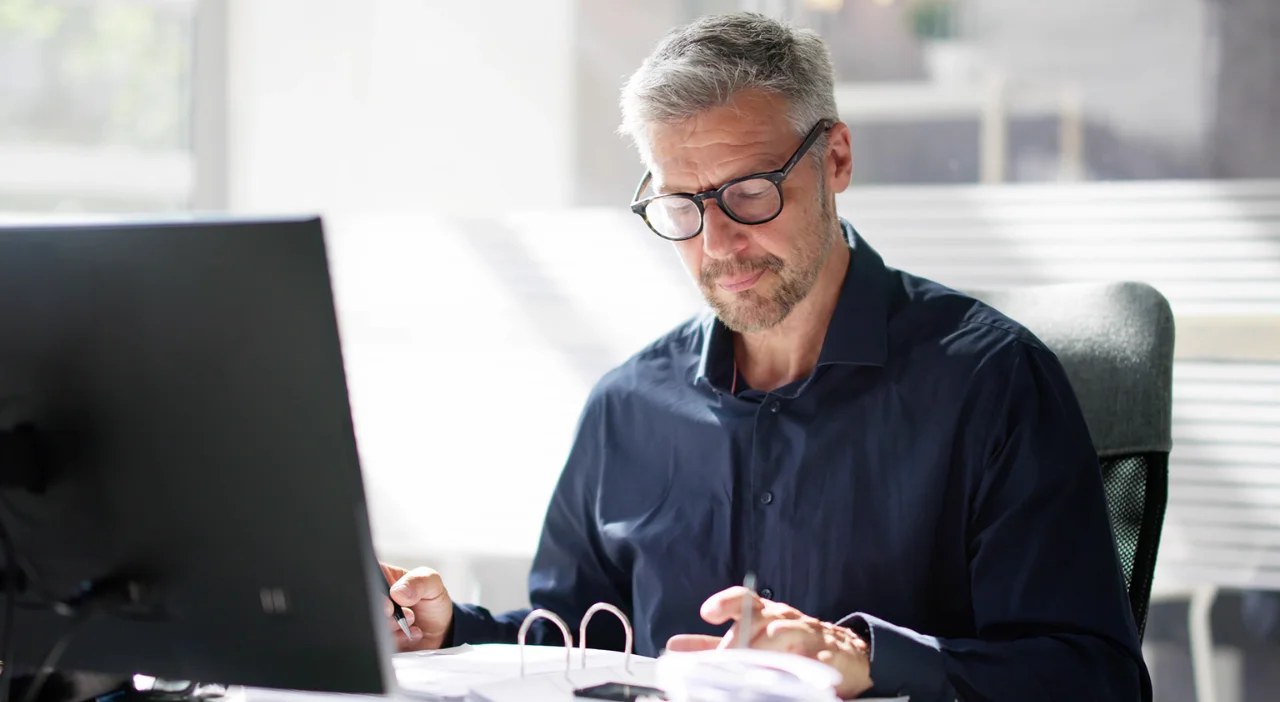 Professional accountant working