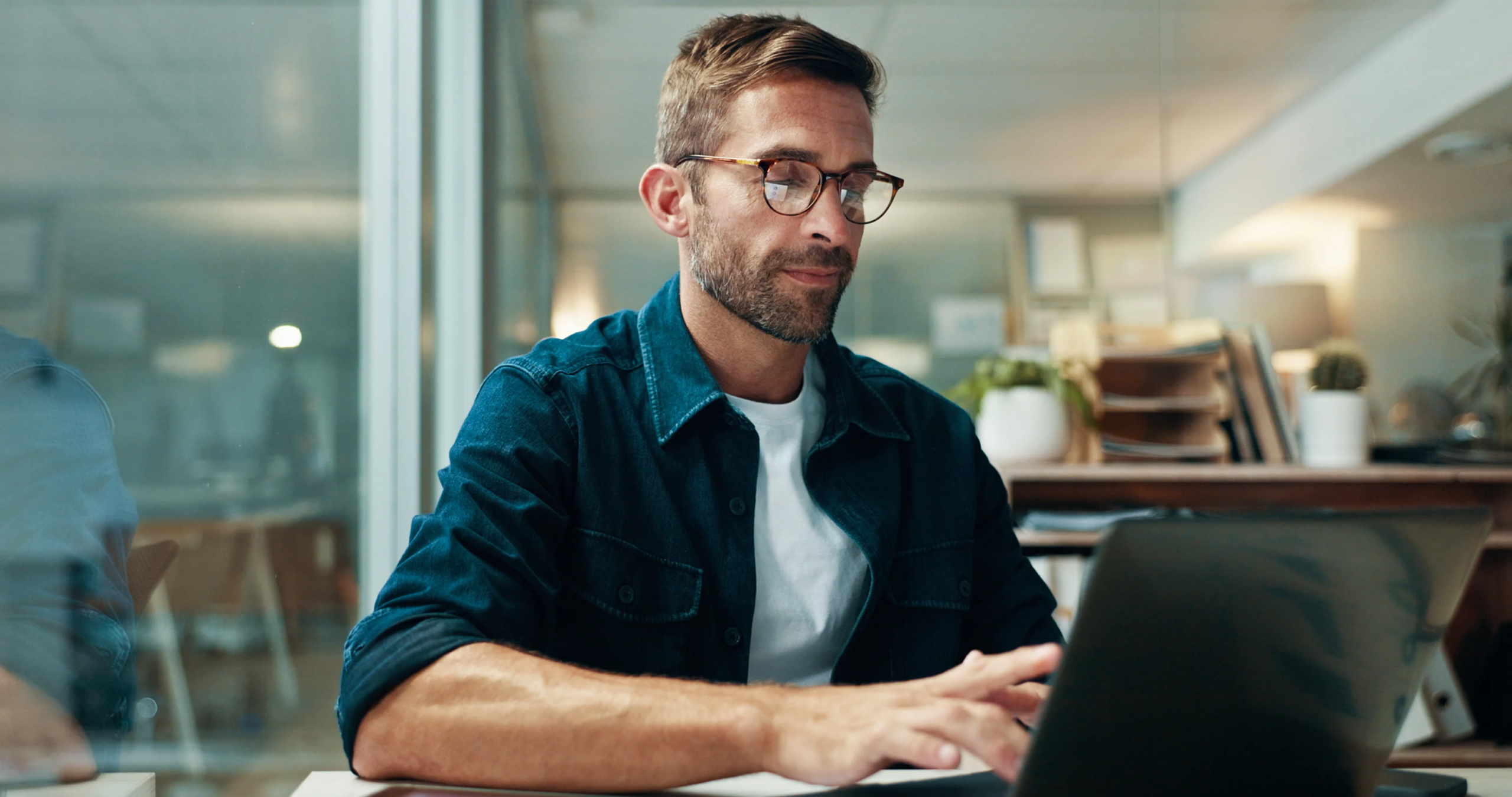 Professional reviewing supply data