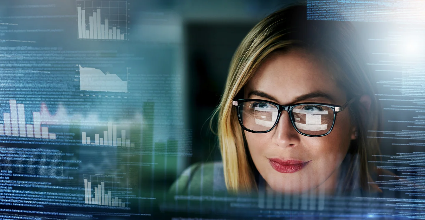 Developer reviewing code metrics