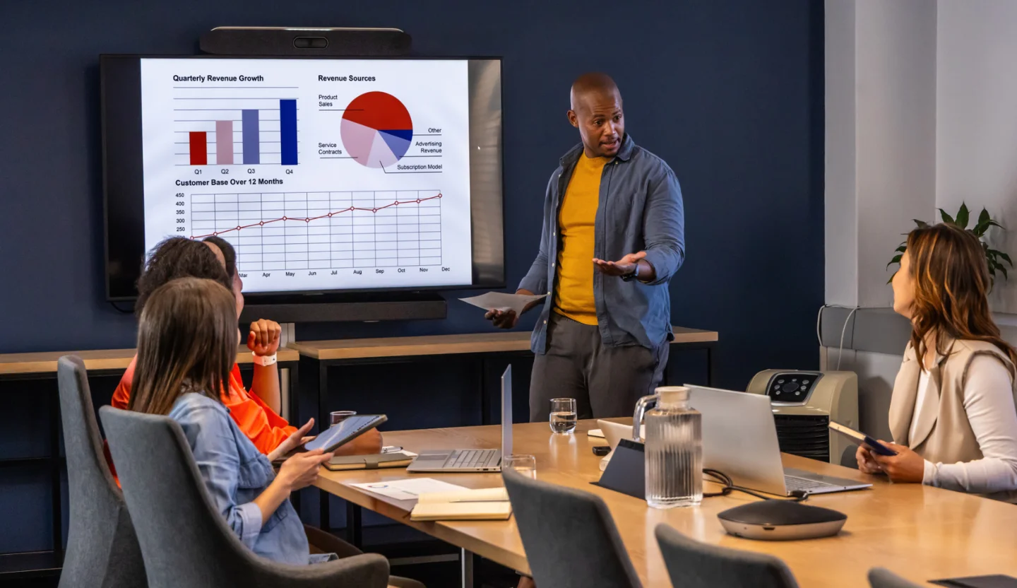 Professionals discussing contract regulations