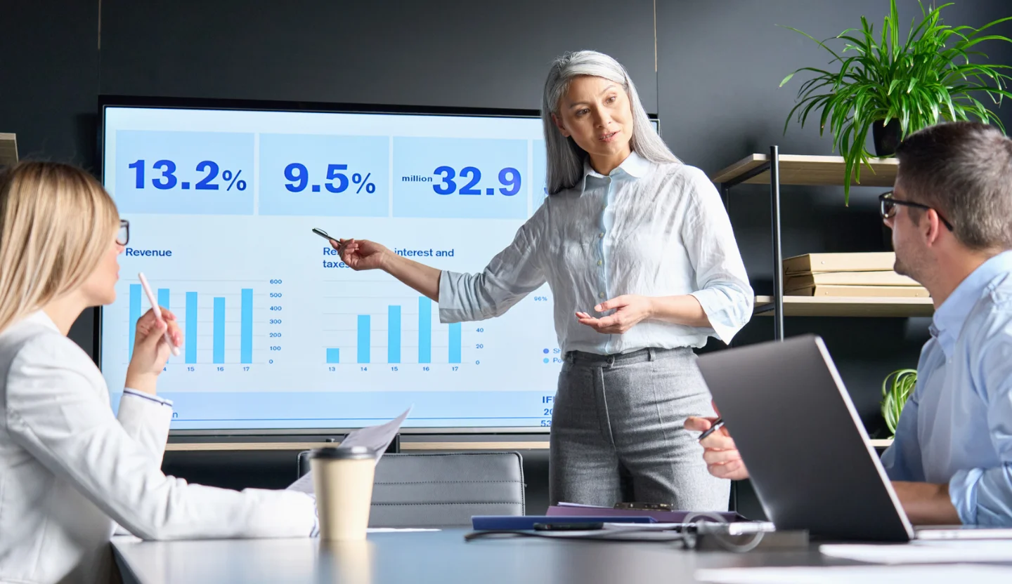 Financial metrics presentation